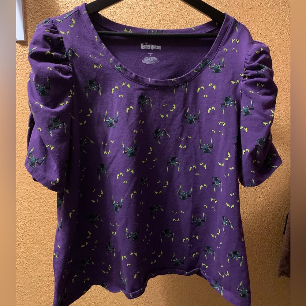 Disney Torrid plus size Foxy puff sleeve Haunted Mansion blouse, size 3X